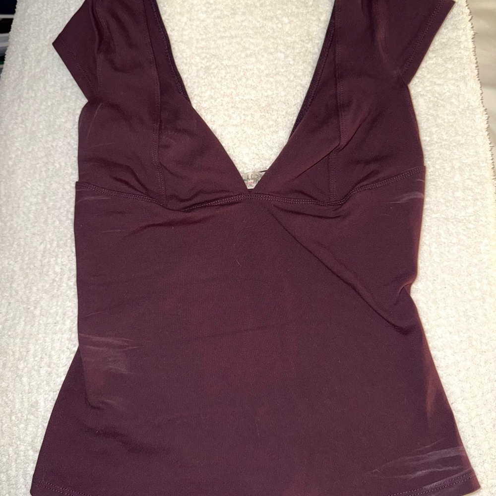 Deep Purple V-Neck Top